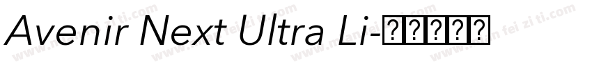Avenir Next Ultra Li字体转换